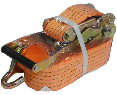 Ιμάντας πρόσδεσης CE 50mm X 9M X 4T με καστάνια μονό γάντζο